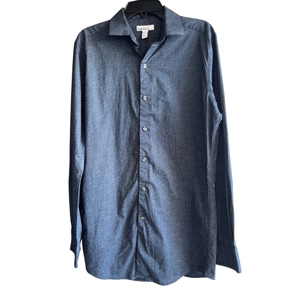 Bar III Mens Shirt Size S Slim Fit Stretch Button Front Long Sleeve
